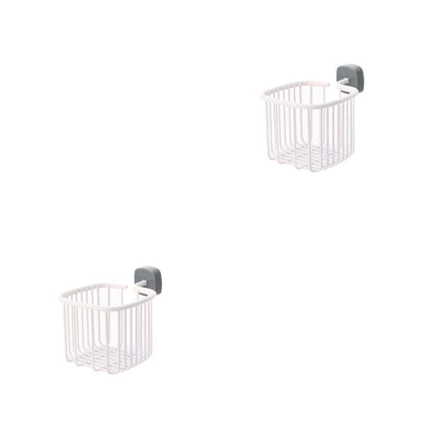 Portarrollos de papel higiénico Wosthever cesta colgante autoadhesiva montada en la pared