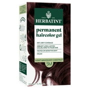 Herbatint Permanent Hair Dye For Women, 5M Light Mahogany Chestnut, Alcohol Free, Vegan, 100% Grey Coverage - 5.75 fl oz