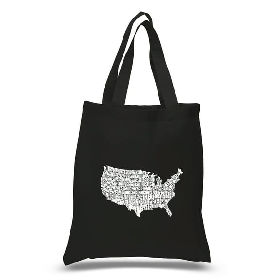 LA Pop Art Small Word Art Tote Bag - THE STAR SPANGLED BANNER