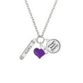 thumbnail image 2 of Delight Jewelry Believe Faith Prayer Hope Bar - Purple Heart Nurse Strong Zoe Necklace, 2 of 4