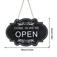 thumbnail image 2 of Double Sided Wooden Open Closed Sign Rustic Vintage Door Sign for Shop Storefront Home Entry Hanging Wall Decor Door Number Plaque Distressed Craft Ornament, 2 of 8
