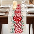 thumbnail image 3 of Table Runners 72 Inches Long Dress Scarves, Valentine's Day Farmhouse Kitchen Table Runner, Coffee Tablerunners, Red Love Heart Eucalyptus Romance Buralp 14x72 Inch, 3 of 9