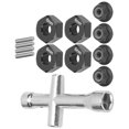 thumbnail image 1 of 12mm Adapter 6mm Thick, Aluminium 12mm Wheel Hub Adapter Professional Design Easy To Install   for Outdoor for Work Black, 1 of 8