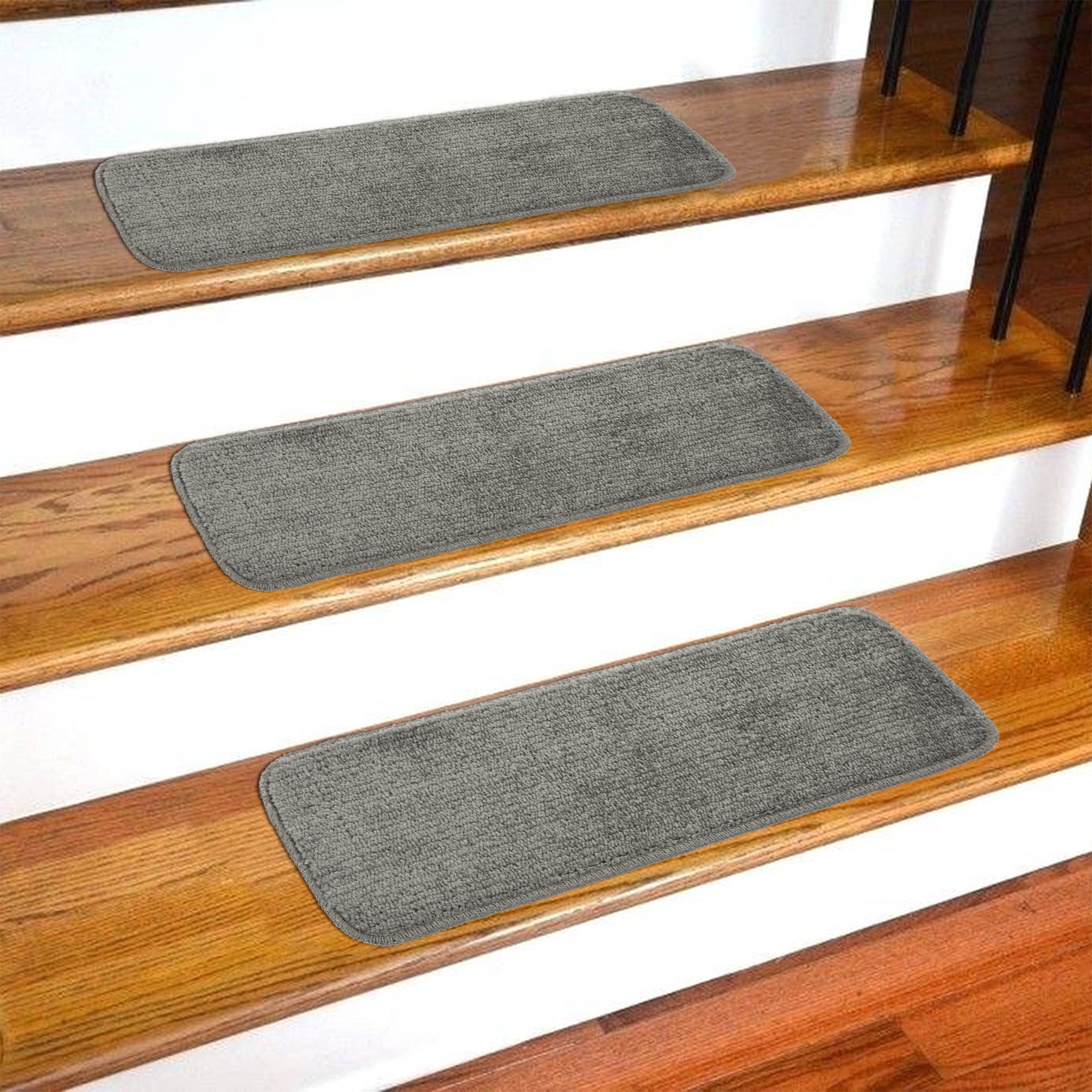 Ottomanson Softy Stair Treads Solid Skid Resistant Rubber Backing