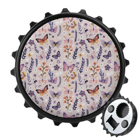 

ZHANGS Lavender With Butterflies And Stars-200 Strong Fridge Magnets Funny Refrigerator Magnets with Can Opener Decorative Magnetic Sticker for Kitchen Office Whiteboard Cabinet And Dishwasher