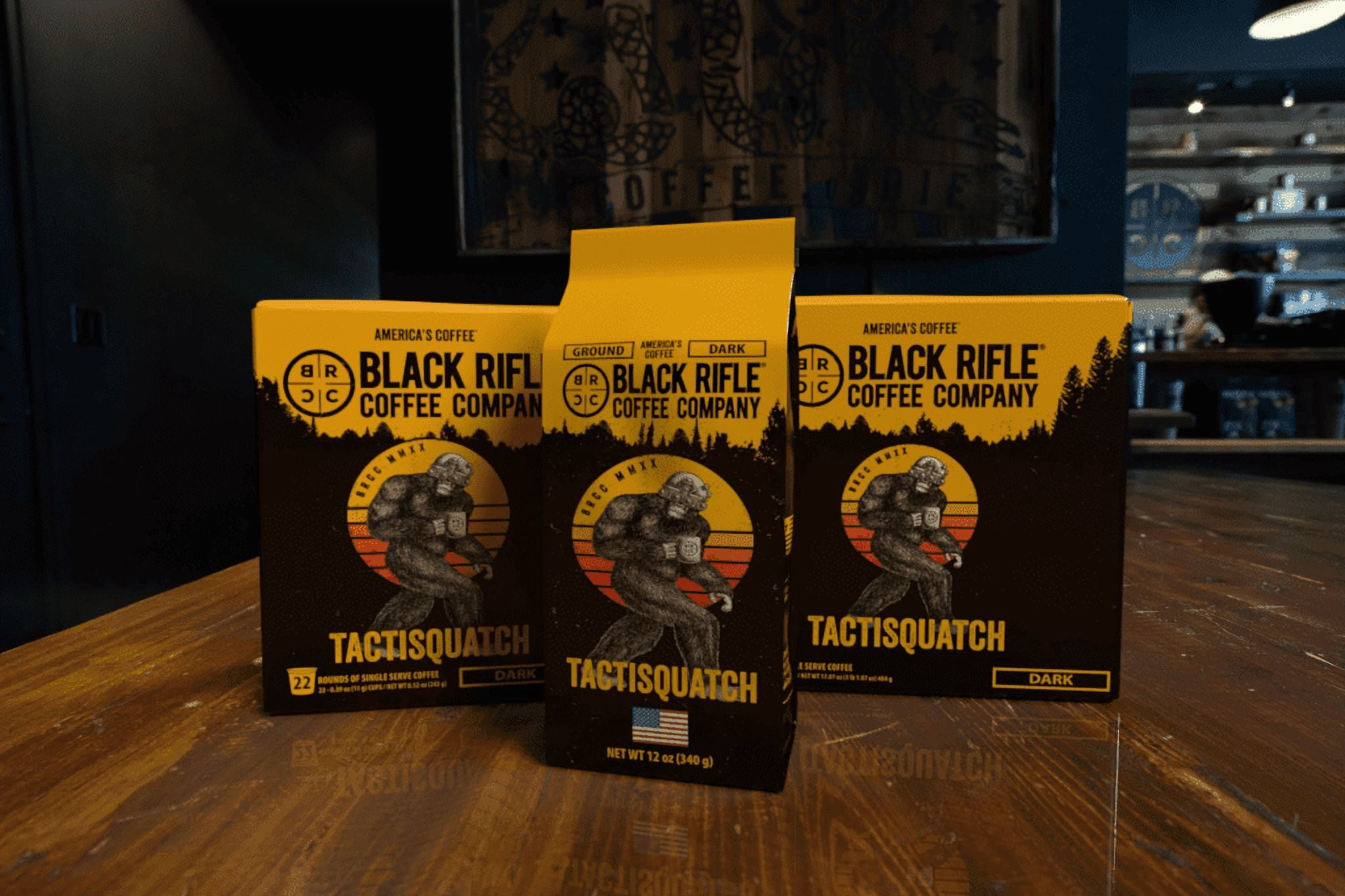 (6 pack) Black Rifle Coffee Tactisquatch, Dark Roast, Ground Coffee,12 oz