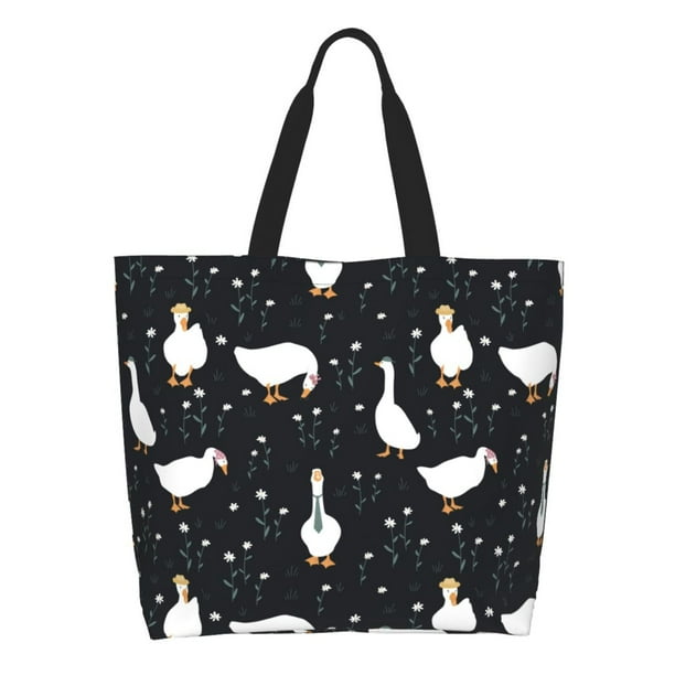 Balery Fashionable Goose Bolsa Tote Estilo Estético con Cremalleras, Bolsa de Hombro, Bolsa de Compras Grande y Plegable