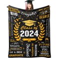 thumbnail image 1 of LHSHID Graduation Gifts Throw Blanket College Graduation Gifts for Her Him Congratulations Gifts for Women Graduation Decorations Class Graduation Party favors Supplies 50x60in, 1 of 6