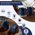 thumbnail image 4 of Vesteel Coffee Cups Set of 4, 14oz Ceramic Mugs Set with Handles, Porcelain Mug for Latte Tea Beer Hot Cocoa, Dishwasher & Microwave Safe, Ocean Blue, 4 of 8