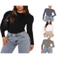 thumbnail image 4 of Body à Col pour Femmes Manches Longues Basique Ajusté Skinny Justaucorps, 4 of 4