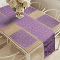 thumbnail image 2 of Ambesonne Exotic Table Runner & Placemats, Flamingo Bird Pinnate Leaves, Placemat 4 pcs + Runner 14"x90", Mauve and Pink, 2 of 2
