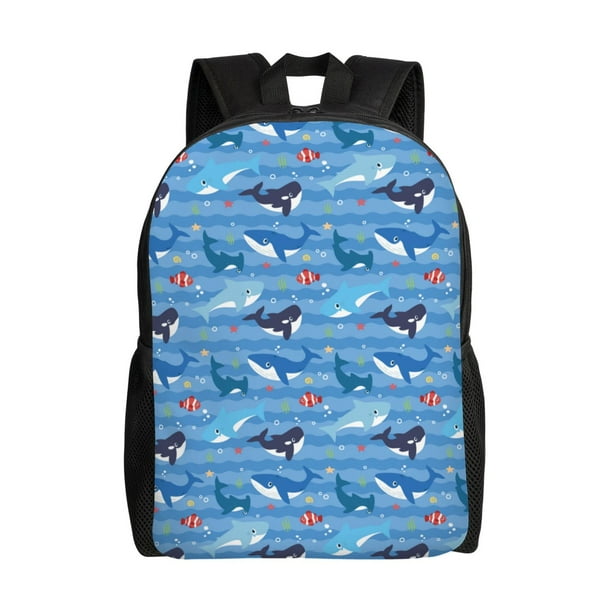 Balery Blue Fish Mochila - Mochila Estilosa y Duradera para Laptop de 15 Pulgadas con Tela Oxford Impermeable