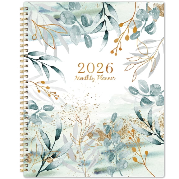 2026 Planner Monthly, 12 Month Calendar Planner 8.5x11, Thick Paper, Twin Wire Binding, Tabs, Back Pocket, Professional & Personal Planning