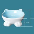 thumbnail image 2 of Ceramic Cat Bowl Paw Design Tilted Cat Food Bowl Raised Cat Feeding Bowl, 2 of 10