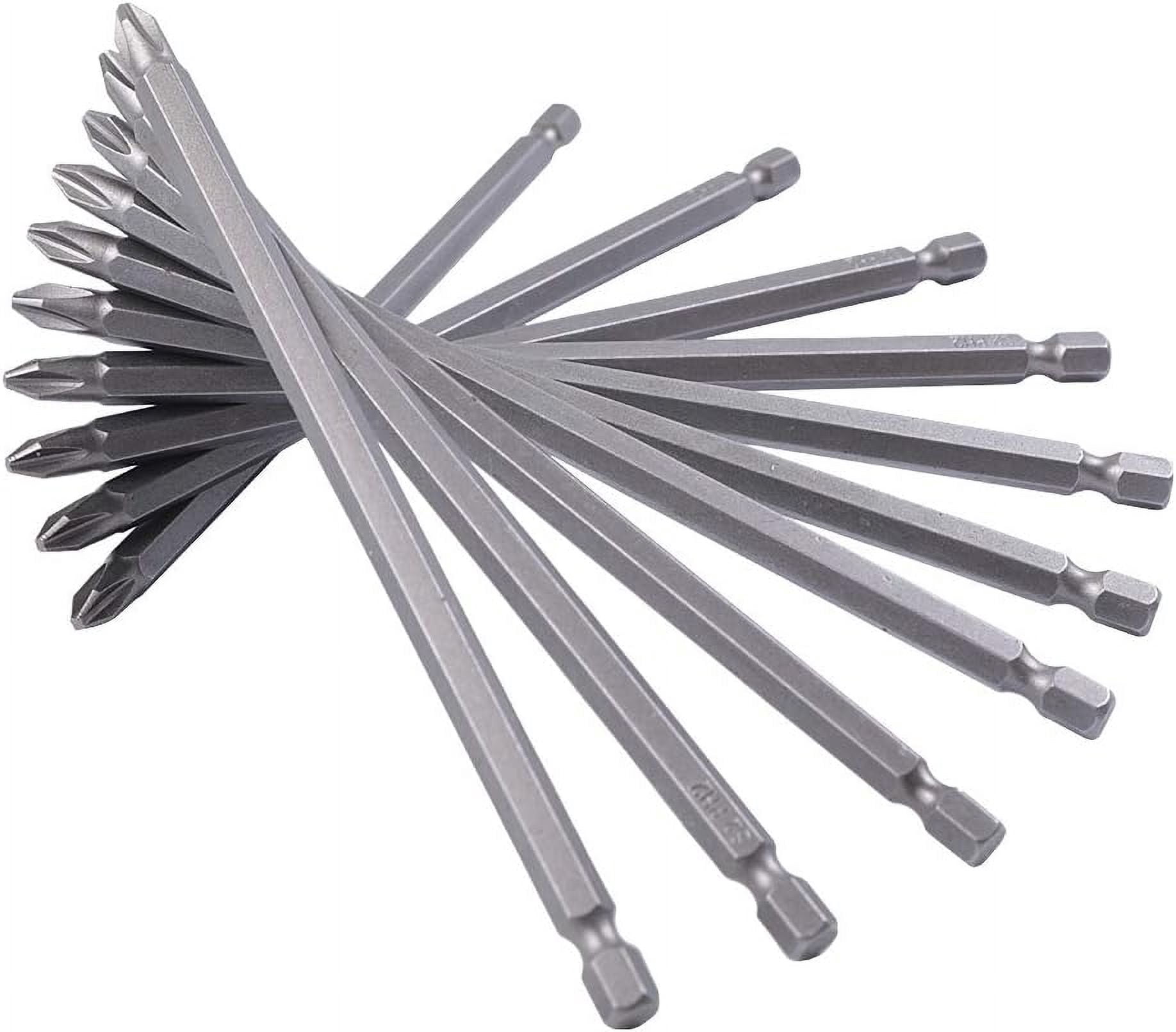FRKSMD-10 Pack 2 x 6" Cord less Drill Phillips Screwdriver Bit Magnetic Tip Extra Long Set