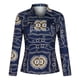 thumbnail image 4 of Pntutb moda mujer solapa impresión botón frontal cárdigan manga larga camisa Tops abrigo liquidación Pntutb Pntutb-3727, 4 of 8
