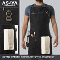 thumbnail image 2 of Delantal Asaya Chef para barbacoa y trabajo con abrebotellas y toalla, 2 of 6