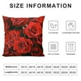 thumbnail image 6 of JRXY Red Roses Flower Pillow Covers Set of 2 Roses Floral Home Decoration Farmhouse Pillow Peach Cushion Case for Sofa Bedroom 22x22in, 6 of 6