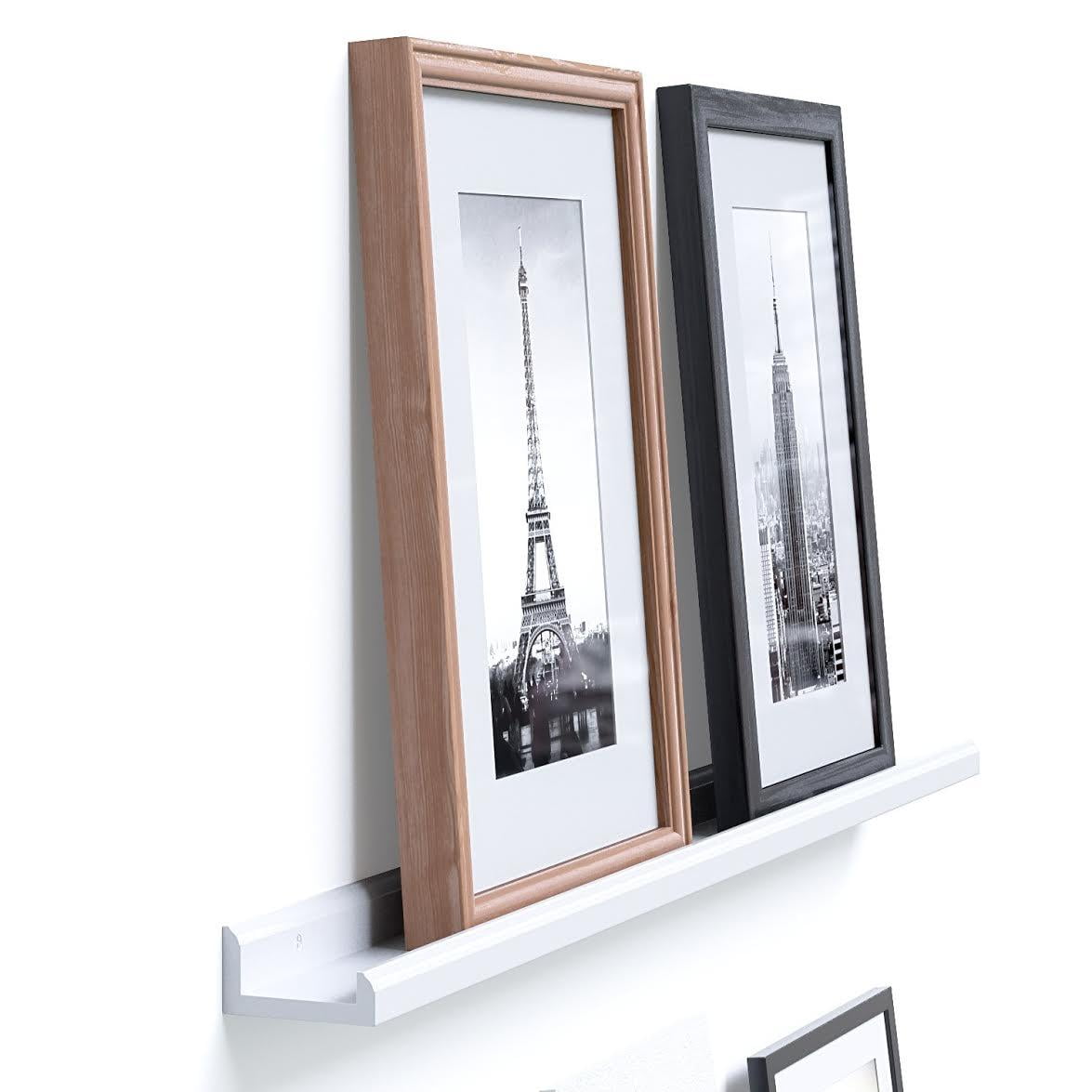 WALLNITURE Contemporary Floating Wall Shelf Ledge for Picture Frames Book 46 