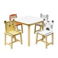 thumbnail image 2 of 5 PCs Kids Table And Chair Set Solid Wood Table Chairs Cartoon Animals Design For Living Room Dining Room Kindergarten, 2 of 9