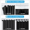 thumbnail image 2 of Room Divider Curtains Total Blackout Privacy Curtain Panel Room Thermal Insulated Noise Reduction Curtains for Bedroom Window Living Room Ceiling Track Curtain W 8.3 ft × H 8 ft Black, 2 of 5