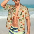 thumbnail image 5 of Lsque Floral Strawberr pattern Hawaiian Shirt for Men, Unisex Summer Beach Casual Short Sleeve Button Down Shirts-Large, 5 of 9