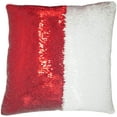 thumbnail image 4 of Housses de Coussin Vierges 16Inx16 Po Réversibles à Paillettes Magiques (Rouge & Blanc), 4 of 5