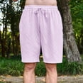 thumbnail image 5 of Hurxie Mens Basic Shorts with Pockets Basketball Gym Workout Plain Uniform PE Shorts Pink,M, 5 of 6
