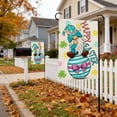thumbnail image 7 of AZXY Happy Easter Garden Flag 12x18 Inch, Double-Sided Linen Gnome on Easter Egg Clover Print Waterproof Weather-Resistant Yard Flag for Spring Outdoor Garden Decorations, 7 of 7