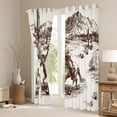 thumbnail image 3 of Manfei Western Rustic Farmhouse Black Out Curtains,Tropical Desert Cactus Curtains Pack of 2 (42x63 Each),Farm Animal Horse Bedroom Curtains For Men Women,Super Cozy Room Decor, 3 of 6