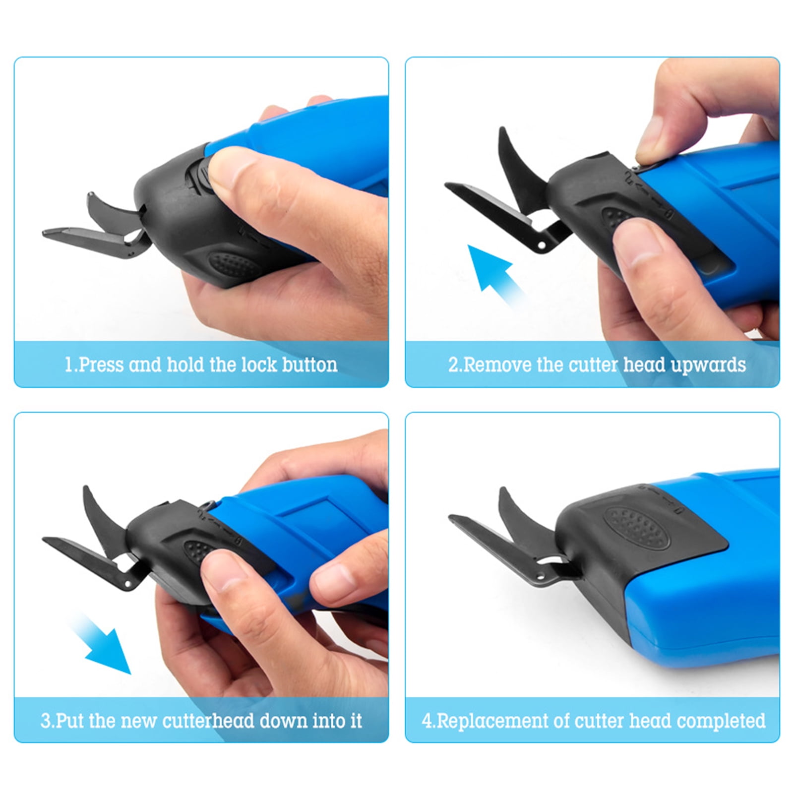 Cordless Electric Scissors Cutting Shears Tailoring Scissors USB Rechargeable Cloth Cutter Sewing Shear for Cutting Cotton Fabric/Carpet/Cloth