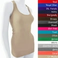 thumbnail image 2 of Racer Back Stretchy Muscle Shirt Solid Plain Cotton Spandex Fitted Tank Top, 2 of 5