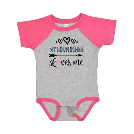 

Inktastic My Godmother Loves Me Godchild Boys or Girls Baby Bodysuit