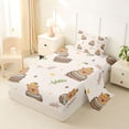 thumbnail image 2 of Erosebridal Funny Capybara Twin Sheet Sets For Capybara Lover,Orange Loves Pattern Bedding For Kids Girls 3pcs, 2 of 6
