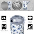 thumbnail image 4 of Pioneer Flower Floral Print Pattern 20oz Skinny Tumbler with Straw & Lid, Double Wall Vacuum Insulated Cup, Leak-Proof, Cup Holder Friendly, Hot 6H Cold 12H, 4 of 6