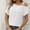 White, variant on TYGHBN Women's Asymmetric Neck Hollow Out Textured T Shirt for Casual Wear Shirt for Juniors Short Sleeve T Shirts Women Long Sleeve T Shirt Women Set Summer Sports Women Womens Long Sleeved Tees