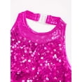 thumbnail image 6 of Eandarui Girls Shiny Sequins Ballet Dance Costume Latin Jazz Performance Dancewear Rose 14, 6 of 6