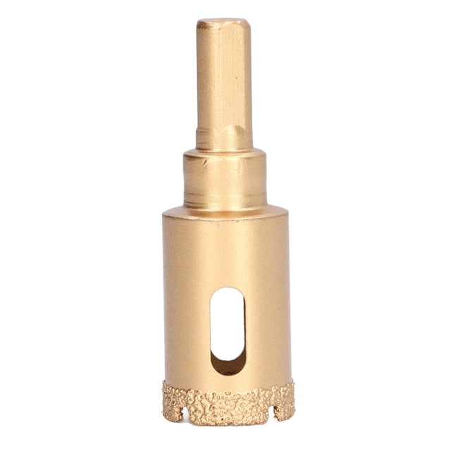 Sierra de corona con núcleo de diamante soldado para vidrio, baldosas, granito, mármol y porcelana: diámetro de 22 mm