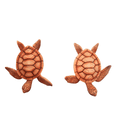 thumbnail image 3 of Wowser Coastal Sea Turtle Figurines Set of 2, Beach-Themed Decorative Accents, Ocean Nautical Home Décor, Resin Tabletop Statues, 4.5 inch, 3 of 5