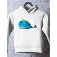 thumbnail image 3 of Whale With A Crown Hoodie Toddler -Image by Shutterstock,  2 Toddler, 3 of 4