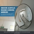 thumbnail image 2 of Miroir Acrylique Convexe 12 Pieds, Miroir de Sécurité Rond Intérieur pour Garage, Point de Vue, Sécurité, Entrepôt, et Plus, Miroir Mural, 2 of 6