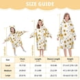 thumbnail image 7 of Wearable Blanket Hoodie for Giraffe and Sunflower Flannel Hooded Blanket with Pockets and Sleeves Suitable, 7 of 7