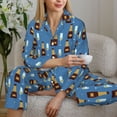 thumbnail image 6 of Daiia Bottle And Glass for Women's Long-Sleeved Pajama Set – Soft & Comfortable Sleepwear Button-Up Pajamas Cozy Lounge Wear-X-Large, 6 of 7