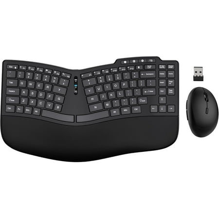 Ergonomic Wireless Keyboard Mouse Combo Bluetooth/2.4G Split Design Keyboard 3 Levels DPI Adjustable Wireless Vertical Mouse Ergonomic Wireless Keyboard Mouse Combo Bluetooth/2.4G Split Design Keyboard 3 Levels DPI Adjustable Wireless Vertical Mouse