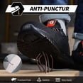 thumbnail image 3 of LAoutun Steel Toe Shoes for Men Lightweight Work Shoes Black Steel Toe Sneakers Safety Footwear, 3 of 6