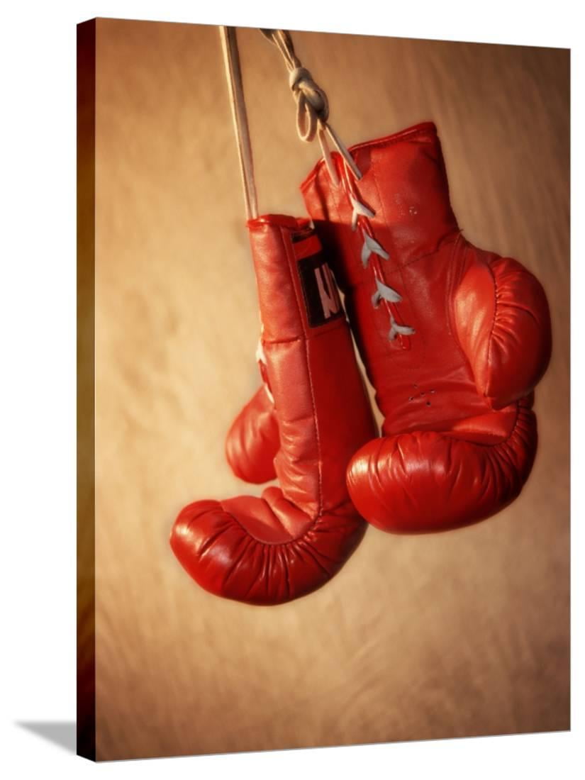Red Boxing Gloves, GalleryWrapped Canvas Print Wall Art