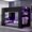 Purple, variant on Harper & Bright Designs Full Size Gaming Loft Bed with Height-adjustable Desk & RGB Lights, Full Wood Loft Bed Frame with Wardrobe & Storage Shelves, Green