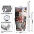 thumbnail image 6 of 20 Oz Pioneer Flower Coffee Tumbler Double Wall Insulated Stainless Steel Water Bottle | Metal Reusable Thermoses Flask with Cup Cap | Leak & Sweat Proof with Anti-Dust Lid, 6 of 7