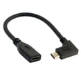 thumbnail image 4 of CY 90 Degree Right Angled USB-C USB 3.1 Type C Male to Female Extension Data Cable for Laptop Tablet 20cm, 4 of 6