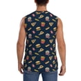 thumbnail image 4 of Fotbe Fast Food Men's Camiseta sin Mangas Estampada para Hombres, Playera Casual para Gimnasio, Entrenamiento, Playa-Small, 4 of 7